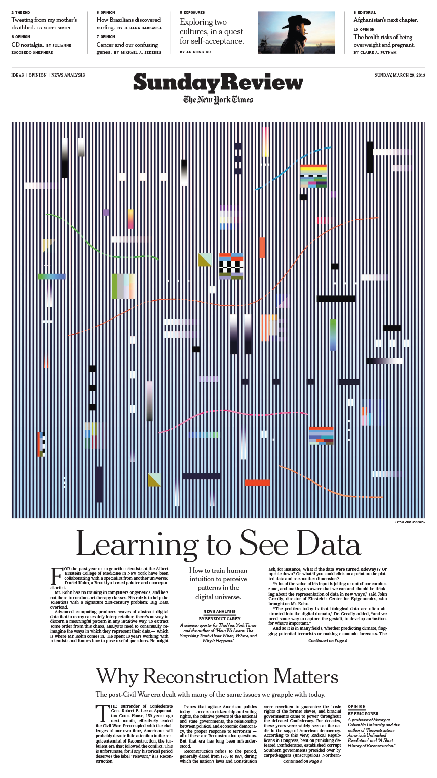 Sunday Review Cover: Learning To See Data