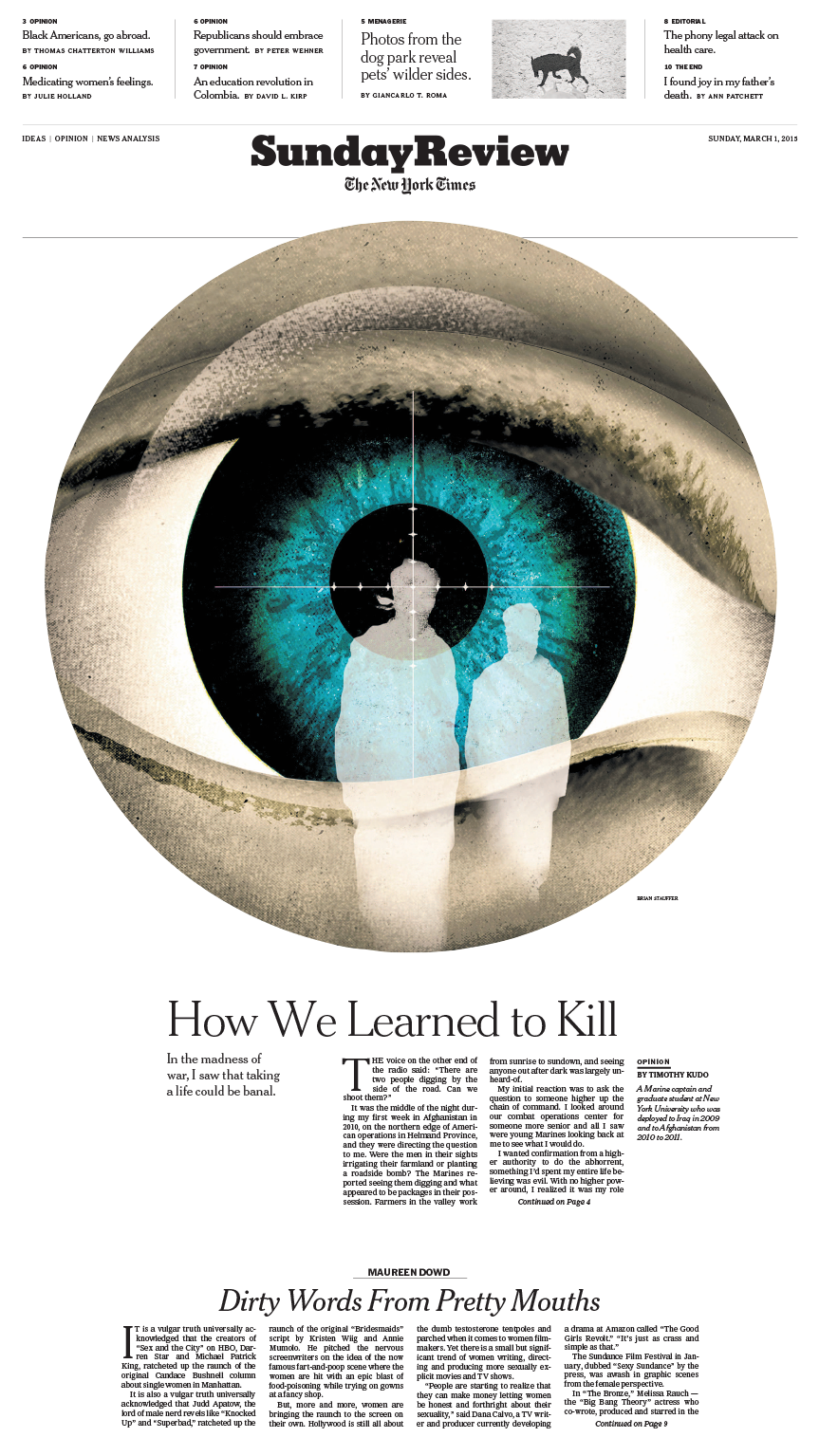 Sunday Review Cover: How We Learned To Kill