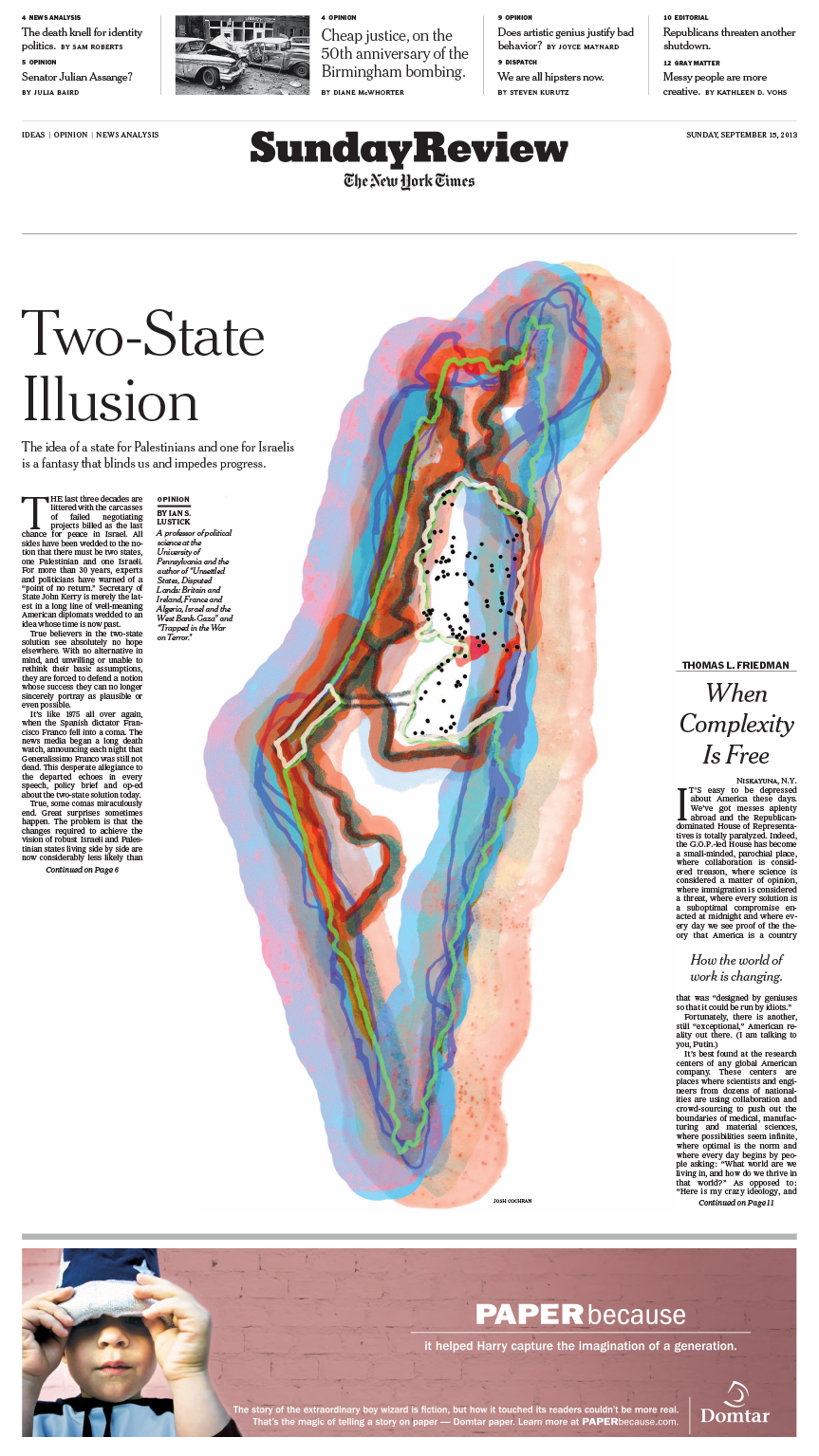 Sunday Review Cover: Two-State Illusion